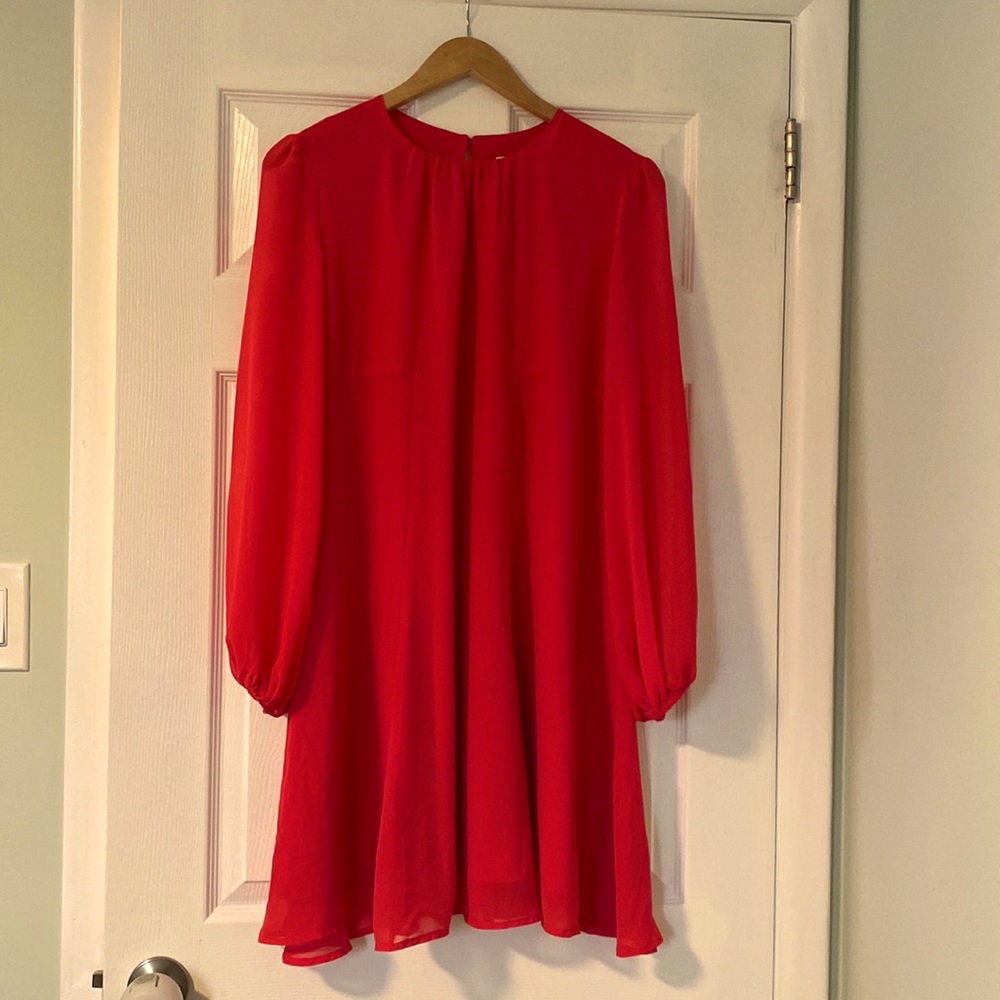 Eva Mendes Pink Long Sleeve Short dress Size 8